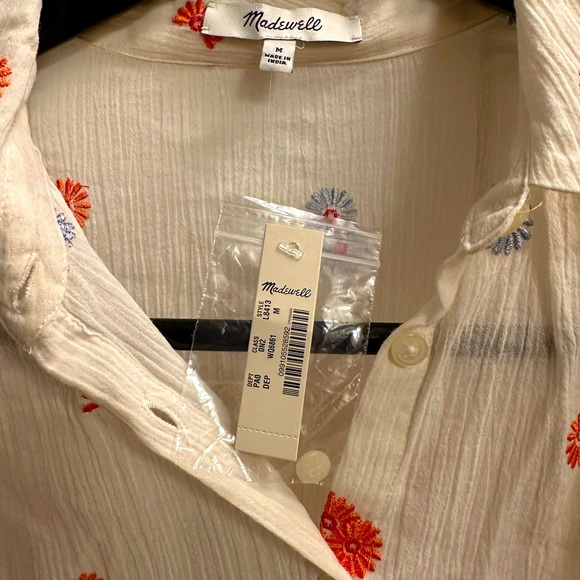 Madewell Daisy Embroidered Central Shirt - Picture 3 of 4